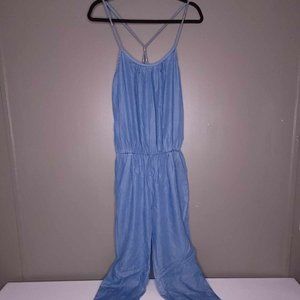 Zara Basic Dept. Women's Medium Denim Tank Top Pants Romper